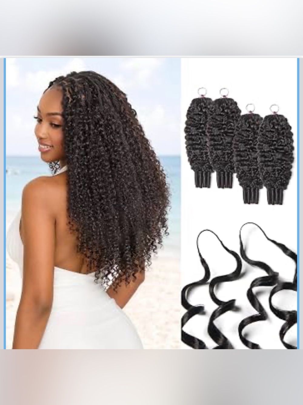 Burmese Curly Miracle Knots Crochet Human Hair 16 Inch 195g. 160 Strands